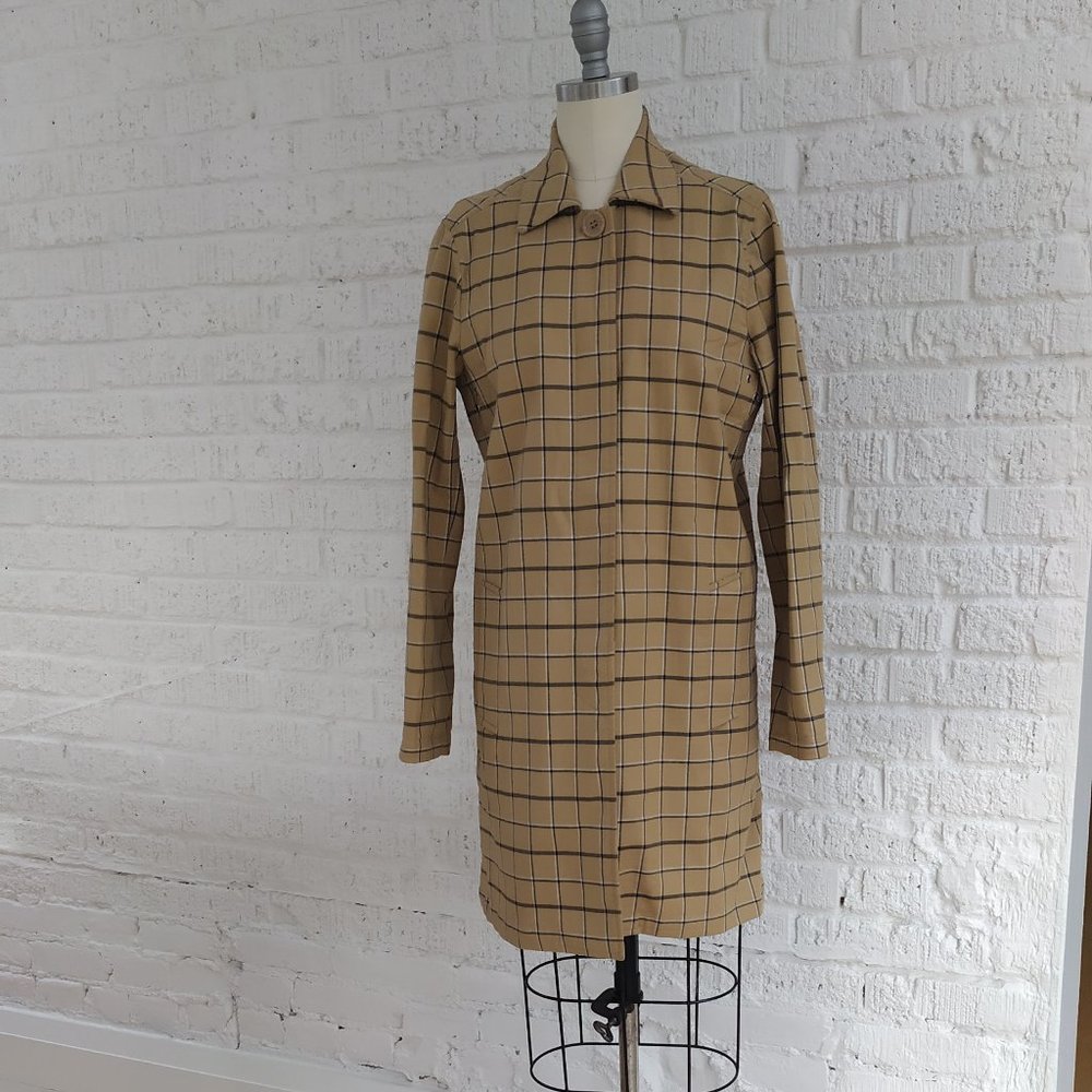 PLAID TRENCHCOAT